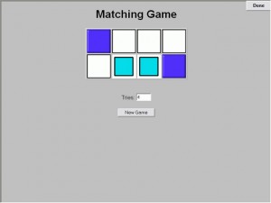 matching games for children with autism on DT Trainer