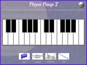 player piano activity for autism education