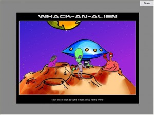 whack an alien game for children with autism